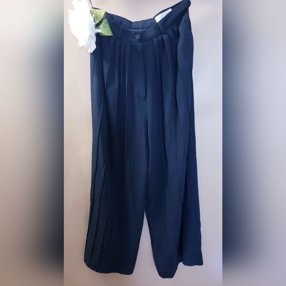 Ivan  Grundahl Copenhagen  Loose Wide Black Microfiber Pants Size 38